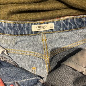 Pull&Bear Womens Light Blue Denim mini skirt